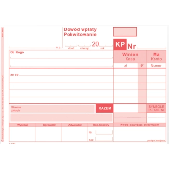 KP dowód wpłaty A6 401-5